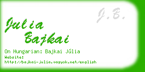 julia bajkai business card