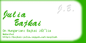 julia bajkai business card